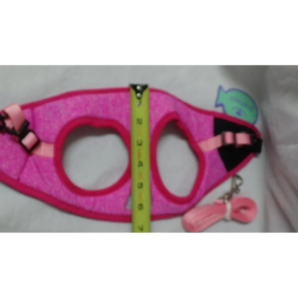 Harness and Leash Set for Small Cats & Dogs PUPTECK - Hot Pink #174